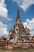 Ayutthaya, Thailand. Wat Phra Si Sanphet, one of the three main chedi the only survivors of the Burmese sack of 1767. 